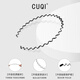 CUQI men's hairband new invisible wave headband does not strangle the head, sports headband, broken hairpin, face wash for women, black wave - no pain for a long time, stable and non-slip