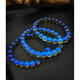 Fat Donglai same style blue amber bracelet 8A water purified round beads gold amber simulation amber bracelet 108 beads for men and women blue amber bracelet + gift box 8mm blue amber bracelet