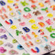 
Shantou Lincun Korean stickers English alphanumeric hand account mobile phone case three-dimensional children's cute decorative stickers two blue letters
