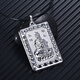 Pt.CharmPt950 platinum men's pendant, Ping An Guanyin square plate pendant, blessing platinum pendant, front and back Buddha pendant. If it is not in stock, it can be customized. Take 15g as an example.