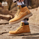 Semir can't beat big yellow boots men's boots Martin boots men's autumn and winter new Northeast cotton boots warm work boots desert boots men's curry yellow-(four seasons) 41
