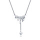 Mengjinyuan platinum necklace sweetheart bow platinum set chain romantic heart clavicle chain women's gift