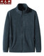 Fat Big Tide Plus Fat Plus taille Spring and Automne Fleece veste de la veste en ouvrage de graisse supérieure décontractée de Fat Top Fat 9906 Bleu foncé <Velvet ajouté épaissis> 7xl Poids recommandé 230-245 Jin [Jin est égal à 0,5 kg]