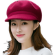 TBRZ light luxury brand women's autumn and winter woolen beret octagonal hat top hat British temperament fashion versatile duck tongue orange red to orange adjustable (54-59cm)