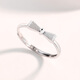 Aido Diamond PT950 brushed bow platinum ring for women, fashionable platinum live ring gift for girlfriend, weight 1.7-1.9 grams + delivery certificate
