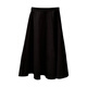Trendy brand Avmko skirt women's autumn and winter new style retro temperament mid-length high-waisted a-line fairy skirt drape solid color pleated woolen umbrella skirt black L