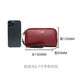 Crocodile shirt double zipper first layer cowhide wrist bag women's clutch bag simple long wallet T2008 wine red