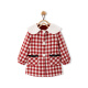 MiniPeace Children's Clothing Spring New Girls' Coat F2AAE1A24 Red Plaid 160cm