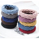 Jisenjia INS Large Intestinal Hair Tie High Ponytail Ball Head High Elasticity Hair Rope Hollow Design High-end Hair Accessories Headband Wave Mixed Color (10 Pack)