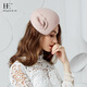 EE winter new British retro wool top hat, slim style, formal hat for shopping and banquet, women 3101, dogwood powder, no head circumference limit