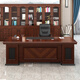 KESENGE boss desk office desk simple modern executive desk supervisor manager desk leader office desk and chair combination with auxiliary cabinet 2.2 meters table + double side cabinets