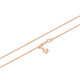 Mengjinyuan 18K gold necklace AU750 color gold Chopard chain plain chain rose gold love O-shaped chain for your girlfriend, weighing about 1.3g, chain length 45cm, red Chopard chain