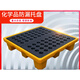 危废防渗漏托盘化学品防泄漏平台二次容器油桶接油盘塑料盛漏平台 特厚滚塑圆桶托盘 带轮 826*826*350