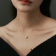 Shengli Hesheng HUSSAIN Passepartout 18K gold pearl necklace Akoya natural sea water bead pendant clavicle chain necklace white gold 8-8.5mm fresh water beads