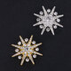 Sili anti-exposure corsage Korean style suit eight-pointed star men's brooch personalized light luxury accessories pin silver sparkling diamond eight-pointed star
