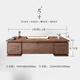 Ningqiu Luoge (NICHLORT) new Chinese style ash wood boss desk executive desk chairman computer office desk chair sofa solid wood coffee table bookcase 2.8m office desk ash wood