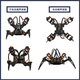UREBOT URBQuadBot-TD 3DOF四足仿生蜘蛛编程机器人兼容Arduino蓝牙遥控组装DIY套件STEM 散件（需要拼装） 不含超声波和电池