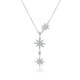 Zhou Dasheng star necklace female internet celebrity clavicle chain niche design cold style 925 sterling silver six-pointed star necklace six-pointed star necklace