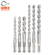 Baodefeng extended impact electric hammer drill bit for wall slotting, four-pit square shank drill bit, concrete round shank cement wall drilling drill, round shank M8X110