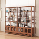 Wen Xinfu Bo ancient rack Duobao Pavilion tea display cabinet living room new Chinese style storage rack ancient ornaments cabinet bookshelf storage bold reinforcement damage compensation six layers 80 long simple style thickened laminate