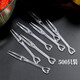 Fruit fork, disposable fork, transparent plastic small fork, crystal snack cake fork, fruit pick, love fruit pick, 500 pieces, transparent heart-shaped fruit fork