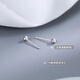 Dijing S999 silver earrings for women, simple double-headed ear sticks, no need to pick birthday gifts for sleeping, ear piercing invisible