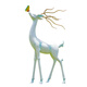 Fiberglass abstract sika deer sculpture ornaments sales department lawn meadow decoration community garden landscape decoration three spiritual deer 3