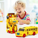 Spielzeug Jiyihongqi Transformed Toy Robot Boy Auto Man Chariot Dinosaurier Tyrannosaurus Model Spielzeug automatische Ein-Schritt-Serie Blue War God (JY675-A)