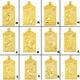 Yadige Brass Twelve Zodiac Signs: Rat, Ox, Tiger, Rabbit, Dragon, Snake, Horse, Sheep, Monkey, Chicken, Dog, Pig Imitation Gold Pendant Square Brand Sand Gold Necklace Pendant Zodiac Monkey Pendant Brand Length 50mm* Width 30mm Thickness 6