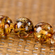 Wanjun natural amber, red flower, gold and amber Buddha beads bracelet, high purity water beads diameter 8.5mm, factory direct supply with certificate