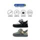 Dr. Jiang's winter boys' comfortable toddler shoes, velvet warm children's cotton shoes, simple color matching children's shoes, black/silver (velvet lining) 28, foot length is about 16.9-17.4