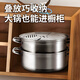 TRIANGLE steamer 304 stainless steel three-layer household 28cm soup pot steamed buns steamed buns multi-bottom gas induction cooker universal