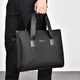 SAQIDAISHU Men's Briefcase Business Casual Handbag Large Capacity Business Travel A4 File Bag Shoulder Crossbody Bag Computer Bag Men Black Black Large Width 39*Height 29*Thickness 7cm