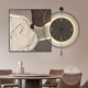 
Chengzai Shilai Operating Restaurant Decorative Painting LED Light Living Room Watch Hanging Painting Light Luxury High-end Dining Table Background Wall Murals K12805+BP56 80*80cm Painting + 60*60cm Clock (Wall Clock with Light Style) Crystal Porcelain Aluminum Alloy Black Frame