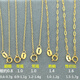 Xuanyong 18k gold colored gold necklace for women rose gold single element chain gold o-shaped chain au750 clavicle chain necklace for women European-shaped thickened weight 1.2-1.4g thick about 1.4 18K yellow 45cm (if you get a fake one, you will lose ten)