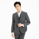 Lilang Youth Business Men's Wear Shopping Mall Suit Men's Two-Color Striped Formal Three-piece Suit Q5CXF01 Medium Gray 175A