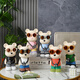 Internet celebrity violent bear cartoon TV wine cabinet living room decoration light luxury high-end ceramic children's piggy bank birthday gift 28cm orange glasses bear + camera piggy bank