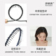Sha Yanxi elderly toothed anti-slip hairband headband crushed hairpin black rhinestone granny old lady hairpin headdress black 1 piece