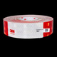 3M983D reflective sticker red and white strips body reflective sticker truck warning sign high-bright reflective sticker vehicle annual inspection national standard [40 red and white stripes] about 12 meters
