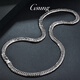 GsunG platinum necklace men's atmospheric PT950 double set horsewhip chain Xiping chain platinum men's necklace Cuban clasp chain Need to be customized Contact before shooting