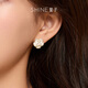 SHINE Camellia Elegant Earrings Flower Earrings Design Earrings Spring Atmosphere Earrings Birthday Gift Gold