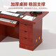 ZHONGWEI solid wood leather manager desk computer desk employee desk workstation boss desk workbench 1.4 meters