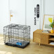 Hanhan Pet Dog Cage Cat Cage Dog Cage Small Dog Cage With Toilet Puppy Folding Portable Cat Cage Pet Cage Rabbit Cage Black Front Disk Dog Wire Cage 70*50*60cm