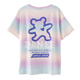Camiseta de manga corta Pitt Pitt Girls Sports Sports Sports Sports Sports Sports Sports Sports Sports Striped Summer Big Big Big Children's Tendy T 9852 Gradiente Color + 9922 White 120 cm