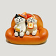 Yunya couple's warm little ornaments, cute cat desktop decoration, anniversary gift for boyfriend and girlfriend, housewarming gift, bread sofa + cake cat + toast cat