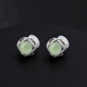 QPQK Hetian Jade Ear Clip No Ear Hole No Punching Earrings Jade Earrings Temperament High-end 2025 New Earrings Women Sapphire Silver Ear Clips Gift Box