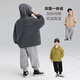 Zuoxi Boys' Polar Fleece Jacket Children's Autumn Clothing 2025 Autumn Style Warm Thick Top for Medium and Large Children Gray 130