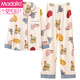 Modale Marke Pure Cotton Pyjamas für Frauen im Frühling und Herbst lange Ärmel Süßes Cartoon Baumwolle große Größe kann außerhalb von Heimbekleidungsanzug Männern LF9221 M getragen werden
