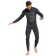 SBART 3MM velvet wetsuit for men, thermal clothing, cold-proof clothing, windproof snorkeling suit, swimsuit, terry cloth, adult wet suit, 3mm black M