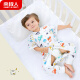 Nanjiren baby sleeping bag gauze sleeping bag sleeves detachable baby anti-jump children's sleeping bag quilt baby supplies car 80cm